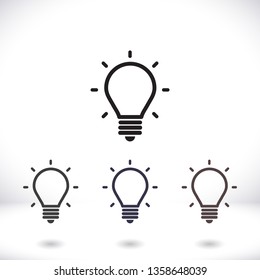 lightbulb icon 10 EPS