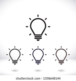 lightbulb icon 10 EPS
