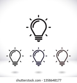lightbulb icon 10 EPS