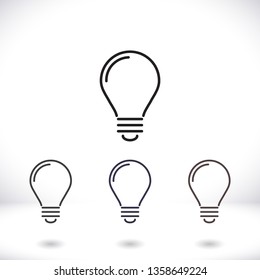 lightbulb icon 10 EPS