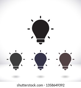 lightbulb icon 10 EPS