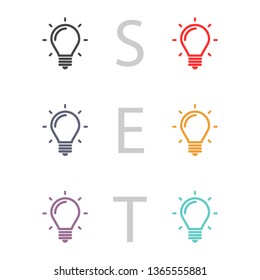 lightbulb icon 10 EPS