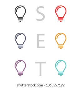 lightbulb icon 10 EPS