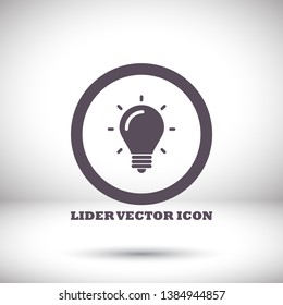 lightbulb icon 10 EPS. lorem ipsum Flat Design JPG