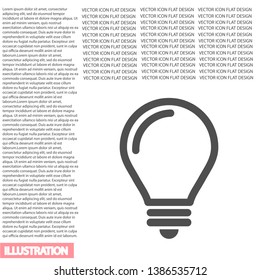 lightbulb icon 10 EPS. lorem ipsum Flat Design JPG