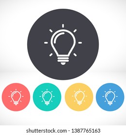 lightbulb icon 10 EPS. lorem ipsum Flat Design JPG