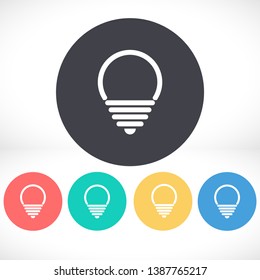 lightbulb icon 10 EPS. lorem ipsum Flat Design JPG