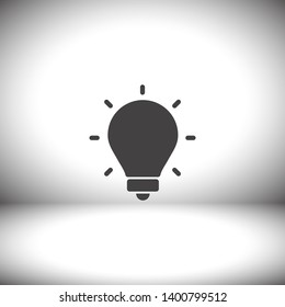 lightbulb icon 10 EPS. lorem ipsum Flat Design JPG