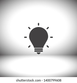 lightbulb icon 10 EPS. lorem ipsum Flat Design JPG