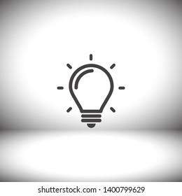 lightbulb icon 10 EPS. lorem ipsum Flat Design JPG
