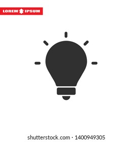 lightbulb icon 10 EPS. lorem ipsum Flat Design JPG