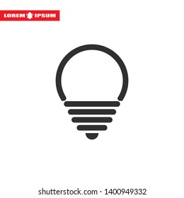 lightbulb icon 10 EPS. lorem ipsum Flat Design JPG