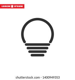 lightbulb icon 10 EPS. lorem ipsum Flat Design JPG
