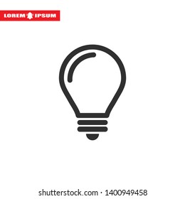 lightbulb icon 10 EPS. lorem ipsum Flat Design JPG