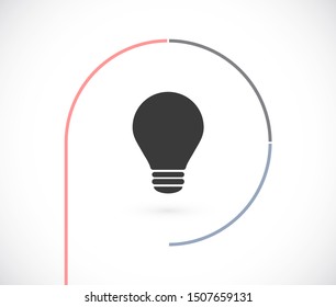 lightbulb icon 10 EPS. lorem ipsum Flat Design JPG