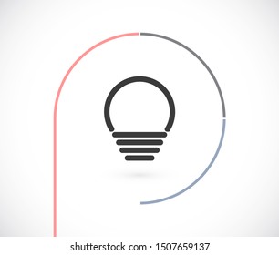 lightbulb icon 10 EPS. lorem ipsum Flat Design JPG