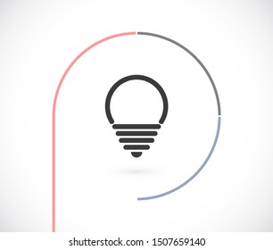 lightbulb icon 10 EPS. lorem ipsum Flat Design JPG