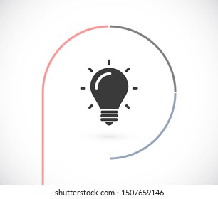 lightbulb icon 10 EPS. lorem ipsum Flat Design JPG