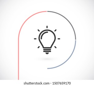 lightbulb icon 10 EPS. lorem ipsum Flat Design JPG