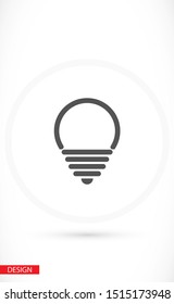 lightbulb icon 10 EPS. lorem ipsum Flat Design JPG