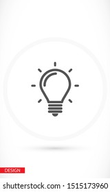 lightbulb icon 10 EPS. lorem ipsum Flat Design JPG
