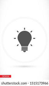 lightbulb icon 10 EPS. lorem ipsum Flat Design JPG