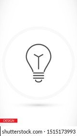 lightbulb icon 10 EPS. lorem ipsum Flat Design JPG