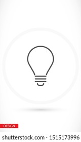 lightbulb icon 10 EPS. lorem ipsum Flat Design JPG