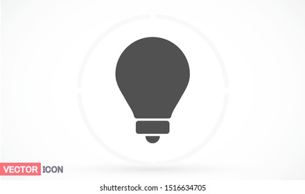 lightbulb icon 10 EPS. lorem ipsum Flat Design JPG