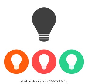 lightbulb icon 10 EPS. lorem ipsum Flat Design JPG
