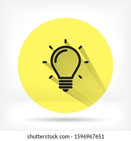 lightbulb icon 10 EPS. lorem ipsum Flat Design JPG