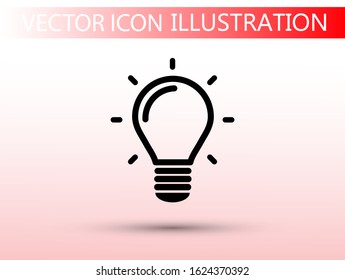 lightbulb icon 10 EPS. lorem ipsum Flat Design JPG