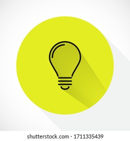 Glühbirne Symbol 10 EPS. lorem ipsum flaches Design JPG