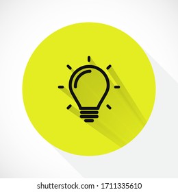 lightbulb icon 10 EPS. lorem ipsum Flat Design JPG