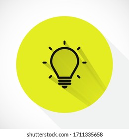 icono de la bombilla 10 EPS. lorem ipsum Flat Design JPG