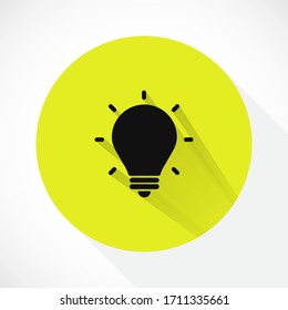 Glühbirne Symbol 10 EPS. lorem ipsum flaches Design JPG
