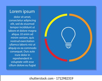 icono de la bombilla 10 EPS. lorem ipsum Flat Design JPG