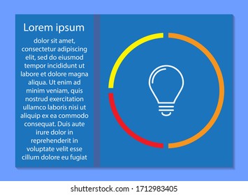 lightbulb icon 10 EPS. lorem ipsum Flat Design JPG