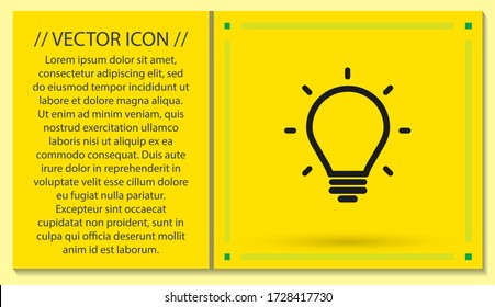 lightbulb icon 10 EPS. lorem ipsum Flat Design JPG