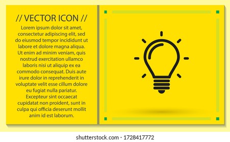 lightbulb icon 10 EPS. lorem ipsum Flat Design JPG