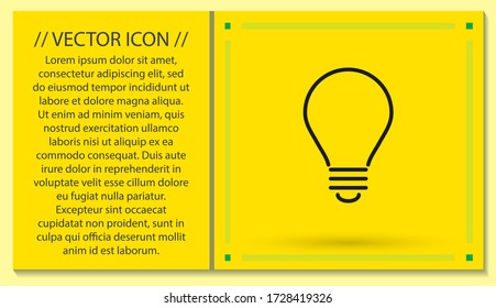 lightbulb icon 10 EPS. lorem ipsum Flat Design JPG