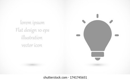 lightbulb icon 10 EPS. lorem ipsum Flat Design JPG