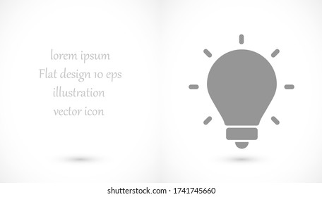lightbulb icon 10 EPS. lorem ipsum Flat Design JPG
