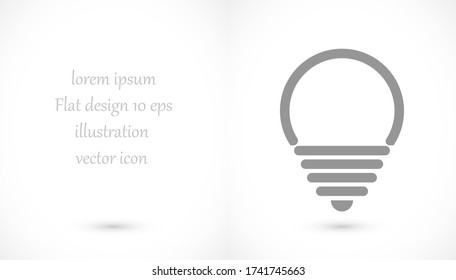 lightbulb icon 10 EPS. lorem ipsum Flat Design JPG