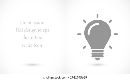 lightbulb icon 10 EPS. lorem ipsum Flat Design JPG