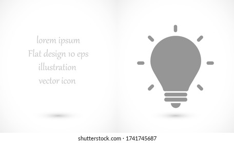 lightbulb icon 10 EPS. lorem ipsum Flat Design JPG