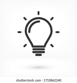 icono de la bombilla de luz 10 EPS. lorem ipsum Flat Design JPG