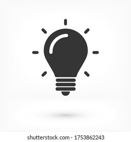 lightbulb icon 10 EPS. lorem ipsum Flat Design JPG