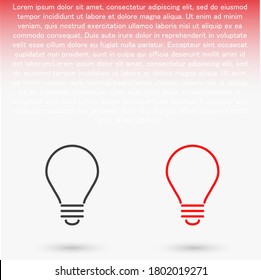 lightbulb icon 10 EPS. lorem ipsum Flat Design JPG