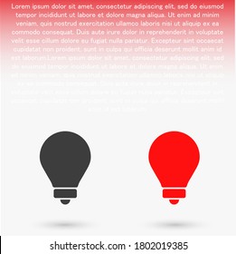 icono de la bombilla de luz 10 EPS. lorem ipsum Flat Design JPG